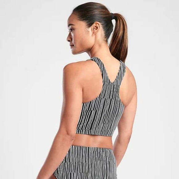 Athleta Conscious Crop Printed Bikini Top A-C size M - Picture 3 of 3